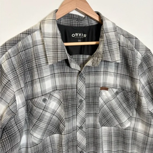 Orvis Mens Plaid Short Sleeve Button Down Shirt Bundle Size XXL Chest Pockets - Picture 11 of 15